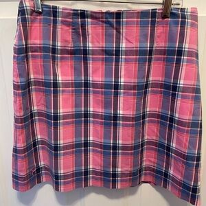 Vintage Lilly Pulitzer skirt. Pink Plaid fully lined. Size 8